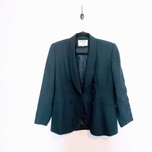 Kasper A.S.L vintage Navy blue blazer with double breast buttons, front pockets